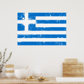 Poster Drapeau de la Grèce (Cuisine)