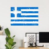 Poster Drapeau de la Grèce (Bureau à domicile)