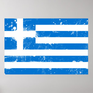 Poster Drapeau de la Grèce
