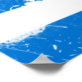 Poster Drapeau de la Grèce (Coin)
