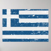 POSTER DRAPEAU DE LA GRÈCE (Devant)