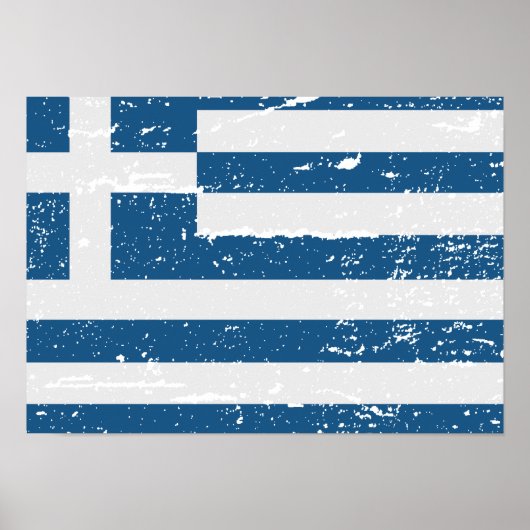 POSTER DRAPEAU DE LA GRÈCE (Devant)