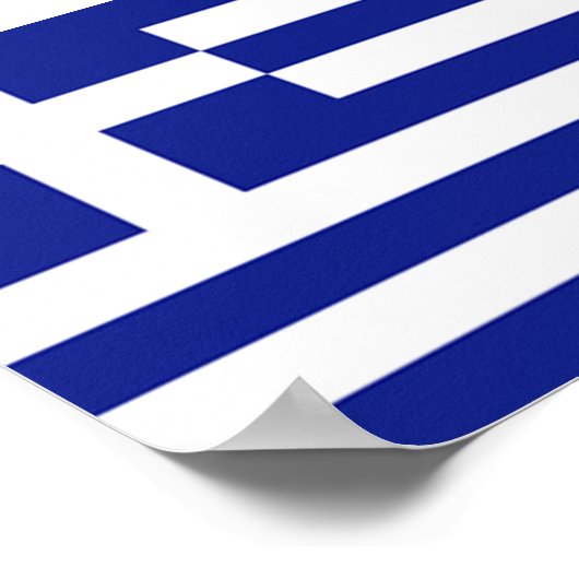 Poster Drapeau de la Grèce (Coin)
