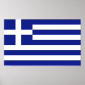 Poster Drapeau de la Grèce (Devant)