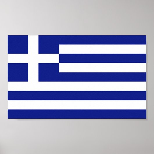 Poster Drapeau de la Grèce (Devant)