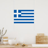 Poster Drapeau de la Grèce (Cuisine)