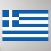 Poster Drapeau de la Grèce (Devant)