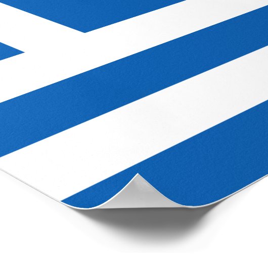 Poster Drapeau de la Grèce (Coin)