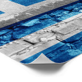 Poster Drapeau de la Grèce (Coin)