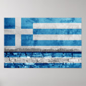 Poster Drapeau de la Grèce (Devant)
