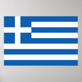 Poster Drapeau de la Grèce "Ε Λ Λ Ά Α" (Devant)