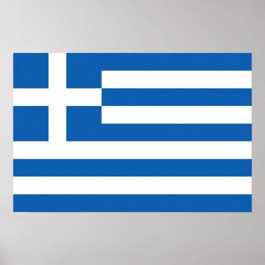 Poster Drapeau de la Grèce "Ε Λ Λ Ά Α" (Devant)