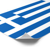 Poster Drapeau de la Grèce Drapeau grec (Coin)