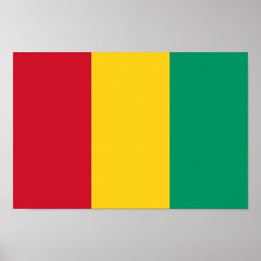 Poster Drapeau de la Guinée (Devant)