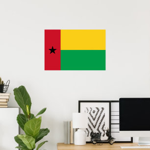 Poster drapeau de la Guinée-Bissau