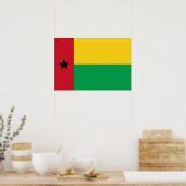 Poster drapeau de la Guinée-Bissau (Cuisine)