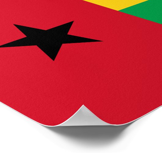 Poster Drapeau de la Guinée Bissau (Coin)