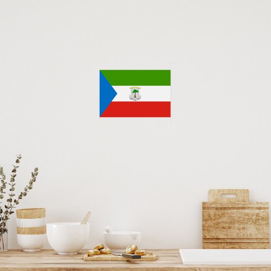 Poster Drapeau de la Guinée équatoriale (Cuisine)