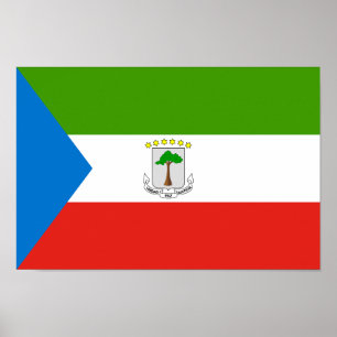Poster Drapeau de la Guinée équatoriale