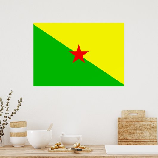 Poster Drapeau de la Guyane (Cuisine)