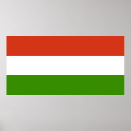 Poster Drapeau de la Hongrie (Devant)