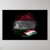 Poster Drapeau de la Hongrie (Devant)