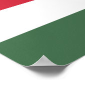Poster Drapeau de la Hongrie (Coin)