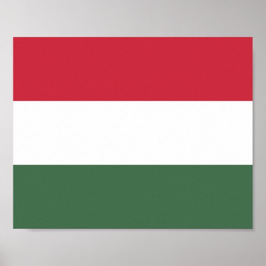 Poster Drapeau de la Hongrie (Devant)