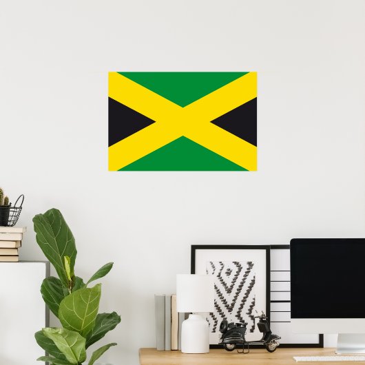 Poster drapeau de la Jamaïque (Bureau à domicile)