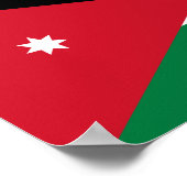 Poster Drapeau de la Jordanie (Coin)