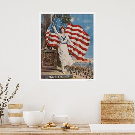 Poster Drapeau de la liberté (Cuisine)