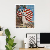 Poster Drapeau de la liberté (Bureau à domicile)