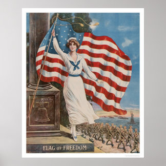 Poster Drapeau de la liberté