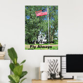 Poster Drapeau de la liberté (Bureau à domicile)