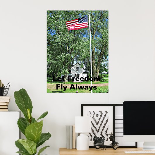 Poster Drapeau de la liberté (Bureau à domicile)