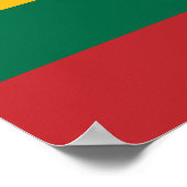 Poster Drapeau de la Lituanie (Coin)