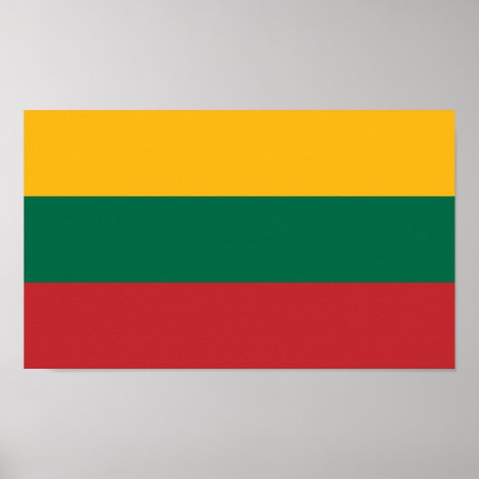 Poster Drapeau de la Lituanie (Devant)