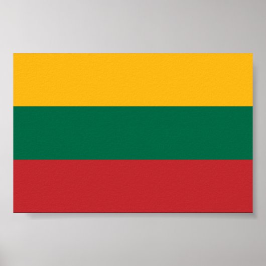 Poster Drapeau de la Lituanie (Devant)
