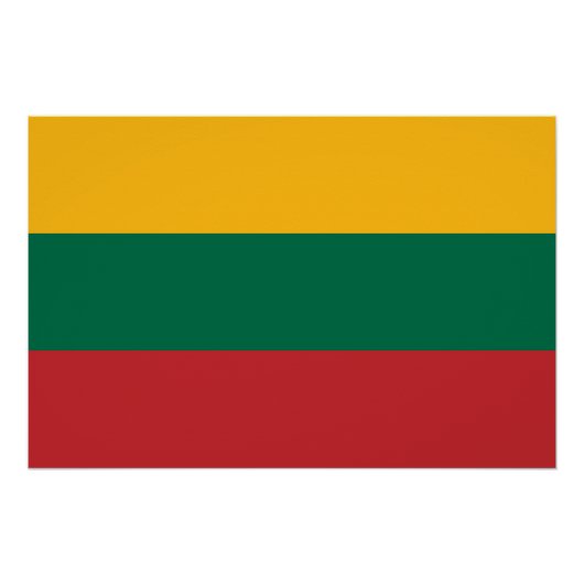 Poster Drapeau de la Lituanie (Devant)