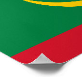 Poster Drapeau de la Mauritanie (Coin)