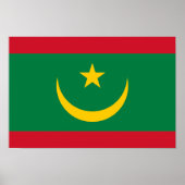 Poster Drapeau de la Mauritanie (Devant)