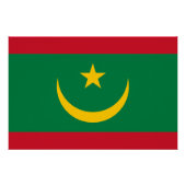 Poster Drapeau de la Mauritanie (Devant)