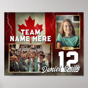 Poster Drapeau de la mémoire sportive personnalisée Modèl