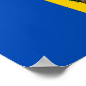 Poster Drapeau de la Moldavie (Coin)