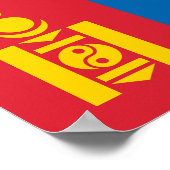 Poster Drapeau de la Mongolie (Coin)