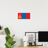 Poster Drapeau de la Mongolie (Bureau à domicile)