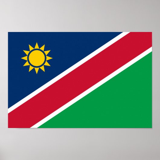 Poster Drapeau de la Namibie (Devant)