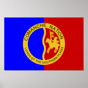 Poster Drapeau de la nation Comanche