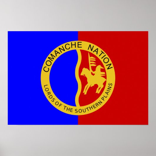 Poster Drapeau de la nation Comanche (Devant)