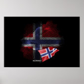 Poster Drapeau de la Norvège (Devant)